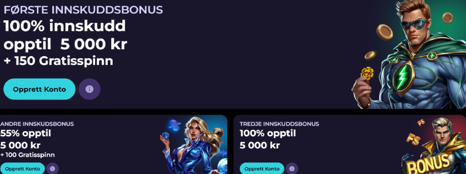 Banner med bonuser og kampanjer fra HighFly